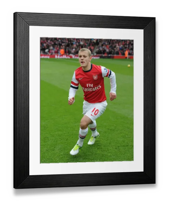 Framed Print : Arsenal's Jack Wilshere Gears Up for Premier League Clash Against Queens Park Rangers (2012-13)