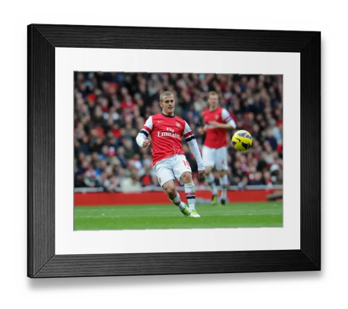 Framed Print : Jack Wilshere (Arsenal). Arsenal 1: 0 Queens Park Rangers. Barclays Premier League