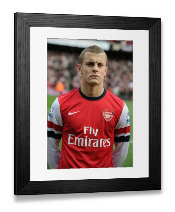 Framed Print : Jack Wilshere: Arsenal's Determined Midfield Maestro vs. Queens Park Rangers (2012-13)
