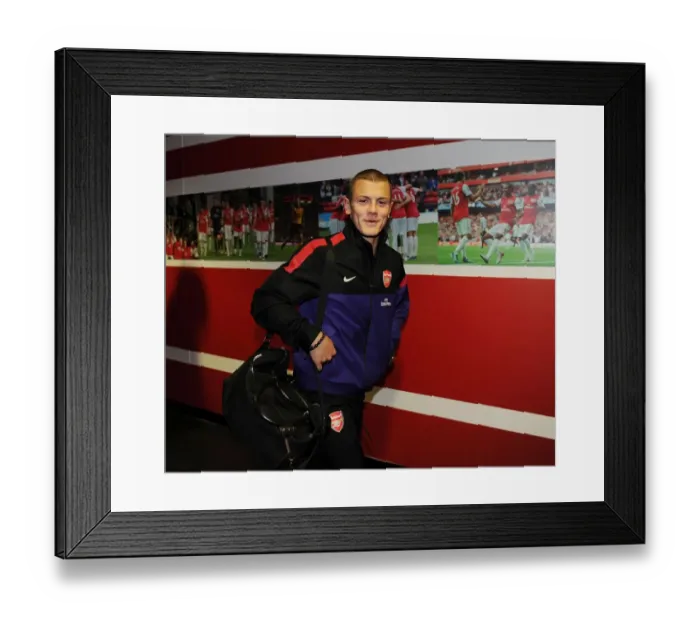 Framed Print : Determined Jack Wilshere in Action: Arsenal's Midfield Master vs. Queens Park Rangers (2012-13)