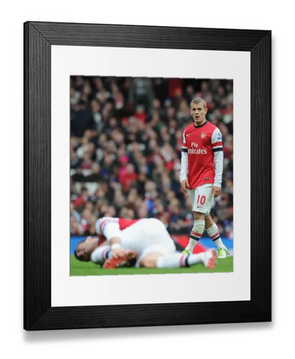 Framed Print : Jack Wilshere: Arsenal Midfielder in Action against Queens Park Rangers, Premier League 2012-13