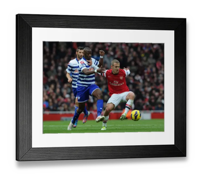 Framed Print : Fierce Rivalry: Wilshere vs. Diakite - A Battle in the Heart of the 2012-13 Premier League
