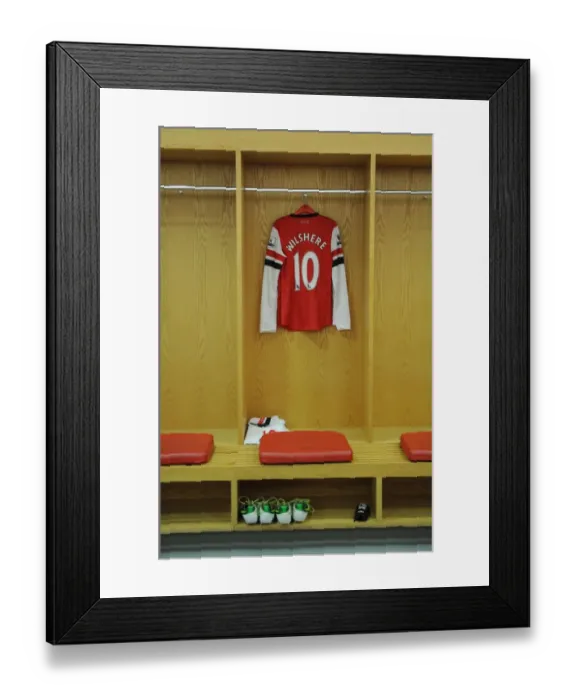 Framed Print : Jack Wilshere: Arsenal Changing Room Before Arsenal vs. Queens Park Rangers (2012-13) Framed Print : Jack Wilshere: Arsenal Changing Room Before Arsenal vs. Queens Park Rangers (2012-13)