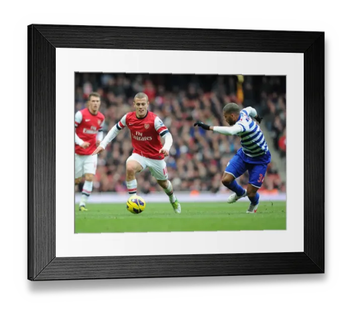 Framed Print : Jack Wilshere Outsmarts Armand Traore: A Moment of Skill from the 2012-13 Arsenal vs. QPR Premier League Match Framed Print : Jack Wilshere Outsmarts Armand Traore: A Moment of Skill from the 2012-13 Arsenal vs. QPR Premier League Match