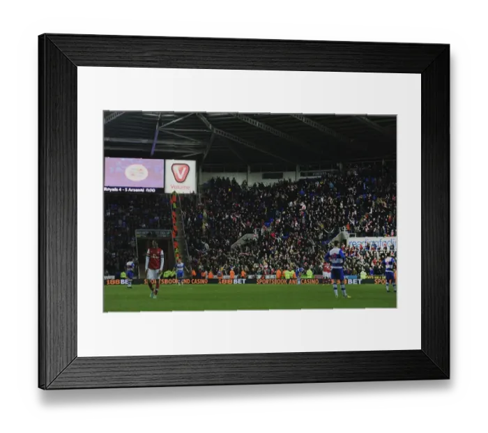 Framed Print : Arsenal Fans Celebrate Capital One Cup Victory over Reading