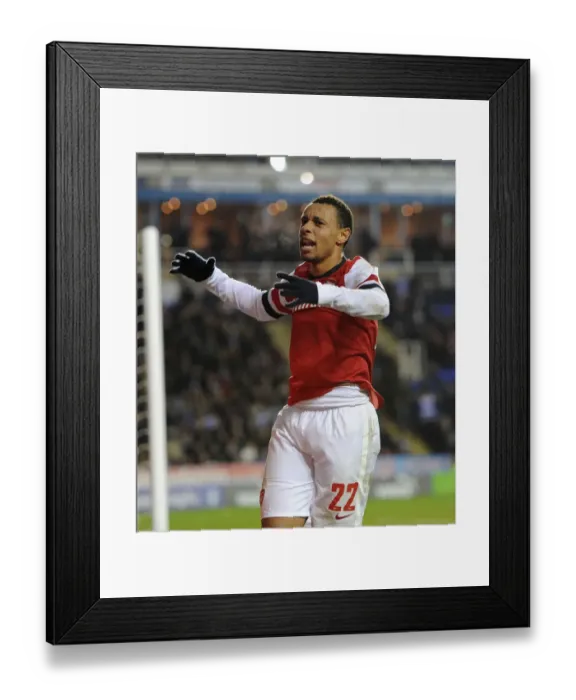 Framed Print : Francis Coquelin Celebrates Arsenal's Capital One Cup Victory over Reading