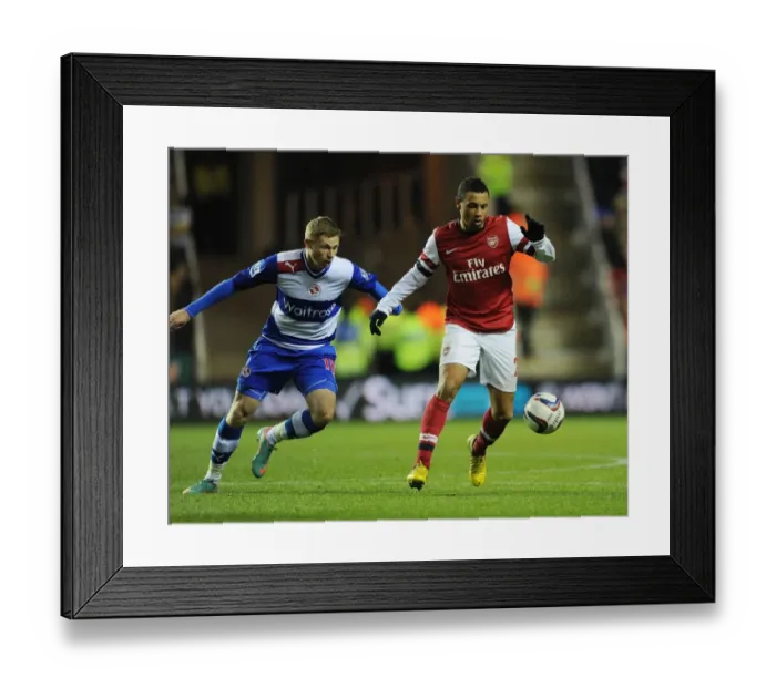 Framed Print : Coquelin Surges Past Church: Arsenal's Capital One Cup Victory over Reading