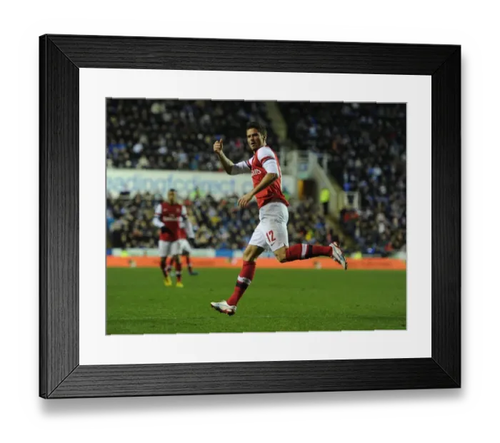 Framed Print : Olivier Giroud Scores Second Goal: Arsenal vs. Reading, Capital One Cup 2012-13