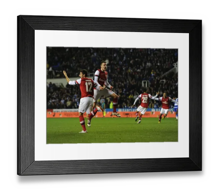 Framed Print : Fourth Goal Celebration: Olivier Giroud and Carl Jenkinson (Reading vs Arsenal, Capital One Cup 2012-13) Framed Print : Fourth Goal Celebration: Olivier Giroud and Carl Jenkinson (Reading vs Arsenal, Capital One Cup 2012-13)