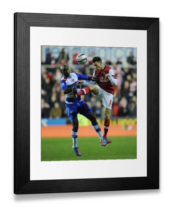 Framed Print : Clash of Titans: Koscielny vs Roberts in the Capital One Cup