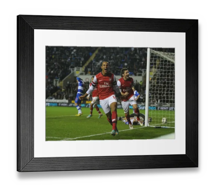 Framed Print : Theo Walcott's Hat-Trick: Arsenal's Commanding Victory over Reading in Capital One Cup
