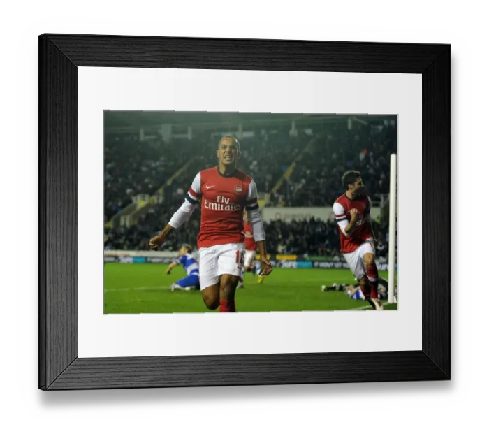 Framed Print : Theo Walcott's Hat-Trick: Arsenal's Dominance over Reading in Capital One Cup