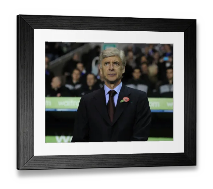 Framed Print : Arsene Wenger: Pre-Match Focus at Reading (Capital One Cup 2012-13)