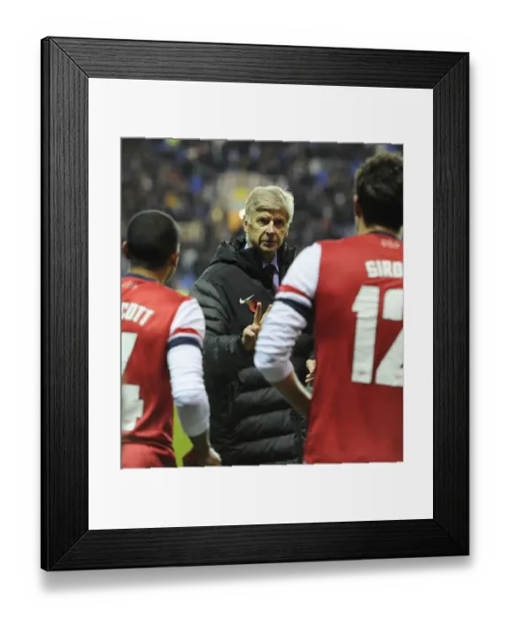 Framed Print : Arsene Wenger Leads Arsenal in Capital One Cup Clash against Reading