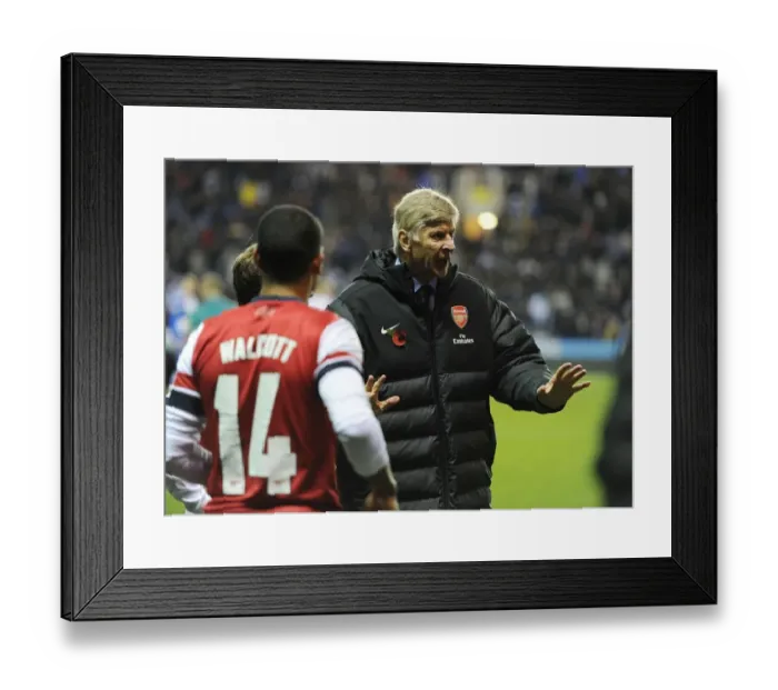 Framed Print : Arsene Wenger Leads Arsenal in Intense Capital One Cup Battle against Reading
