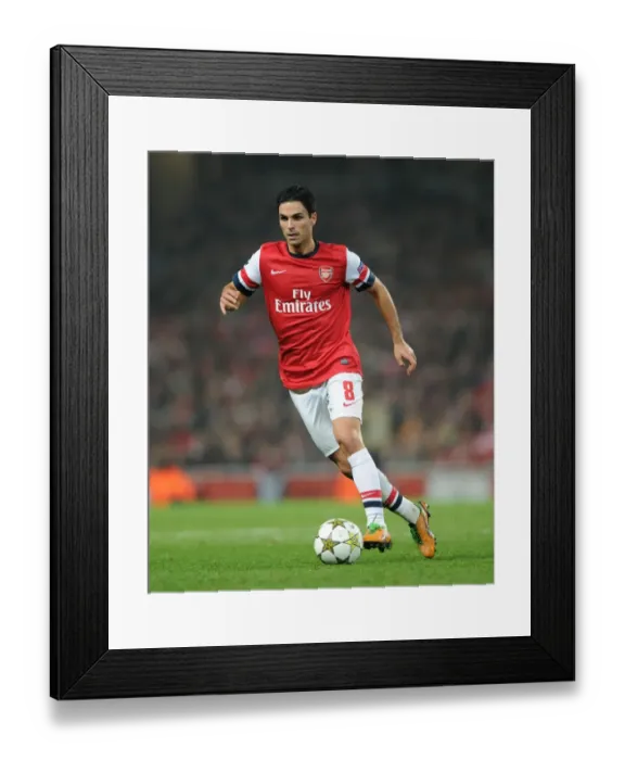 Framed Print : Mikel Arteta Leads Arsenal Against Schalke 04 in Champions League Showdown (2012) Framed Print : Mikel Arteta Leads Arsenal Against Schalke 04 in Champions League Showdown (2012)