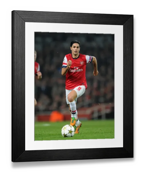 Framed Print : Mikel Arteta's Struggle: Arsenal 0-2 Schalke 04, UEFA Champions League, Group B