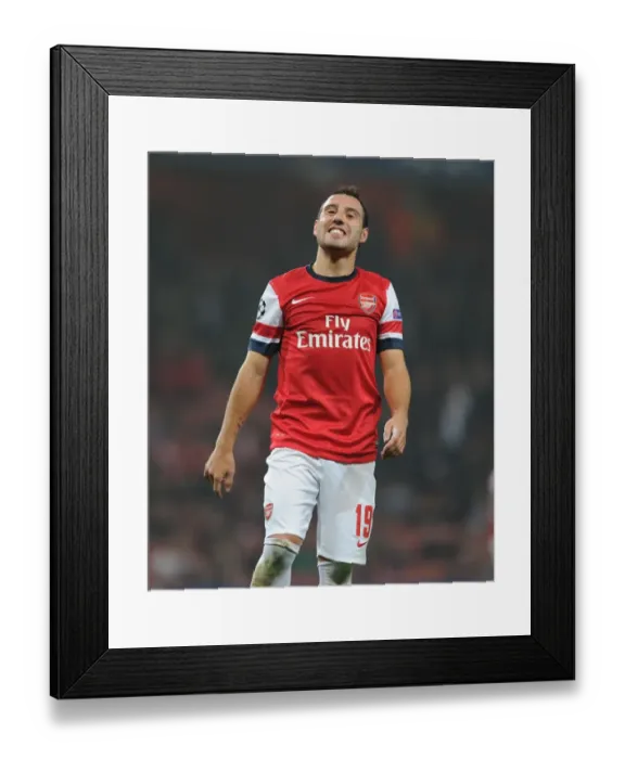 Framed Print : Santi Cazorla: Arsenal's Midfield Maestro Shines Against Schalke 04 in 2012-13 Champions League