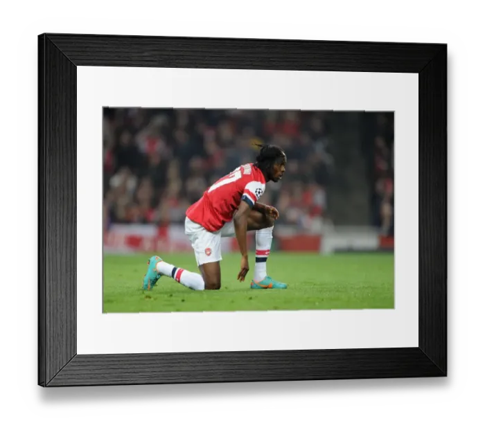 Framed Print : Gervinho in Action: Arsenal FC vs. FC Schalke 04, UEFA Champions League, 2012