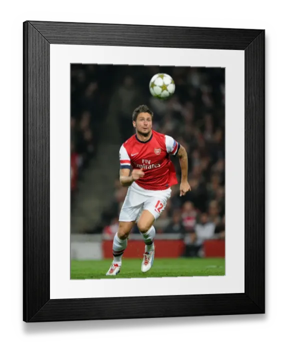 Framed Print : Olivier Giroud in Action: Arsenal vs. Schalke 04, UEFA Champions League, 2012