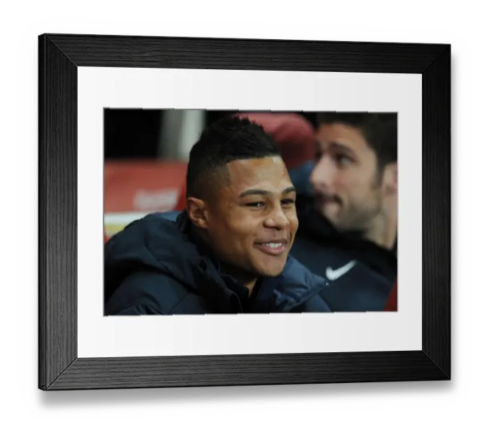 Framed Print : Arsenal's Promising Talent: Serge Gnabry Shines against Schalke 04, UEFA Champions League, 2012
