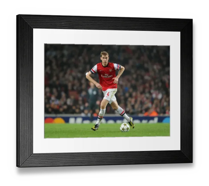 Framed Print : Per Mertesacker Focuses in Arsenal's UEFA Champions League Clash Against Schalke 04 (2012-13) Framed Print : Per Mertesacker Focuses in Arsenal's UEFA Champions League Clash Against Schalke 04 (2012-13)