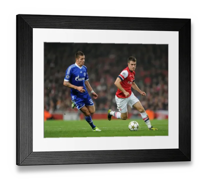 Framed Print : Ramsey Outruns Neustadter: Arsenal vs Schalke 2012-13 UEFA Champions League Framed Print : Ramsey Outruns Neustadter: Arsenal vs Schalke 2012-13 UEFA Champions League
