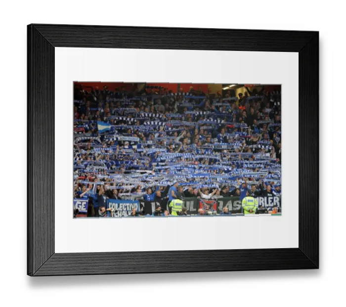 Framed Print : Arsenal FC vs. Schalke 04: A Sea of Passionate Fans in the Emirates Stadium - UEFA Champions League 2012-13