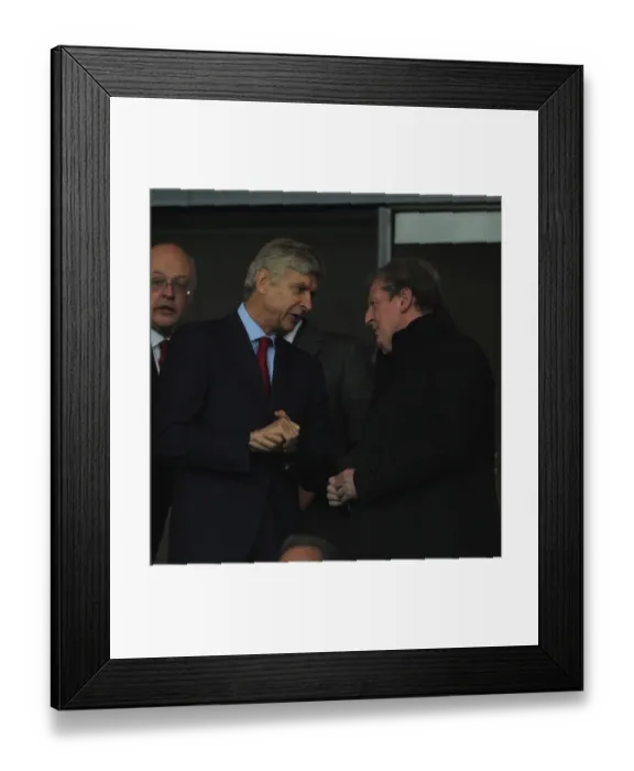 Framed Print : Arsene Wenger and Roy Hodgson: Pre-Match Chat before Arsenal FC vs. FC Schalke 04, UEFA Champions League (2012) Framed Print : Arsene Wenger and Roy Hodgson: Pre-Match Chat before Arsenal FC vs. FC Schalke 04, UEFA Champions League (2012)