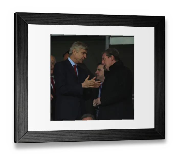 Framed Print : Arsene Wenger and Roy Hodgson's Pre-Match Chat: Arsenal FC vs. FC Schalke 04, UEFA Champions League (2012) Framed Print : Arsene Wenger and Roy Hodgson's Pre-Match Chat: Arsenal FC vs. FC Schalke 04, UEFA Champions League (2012)