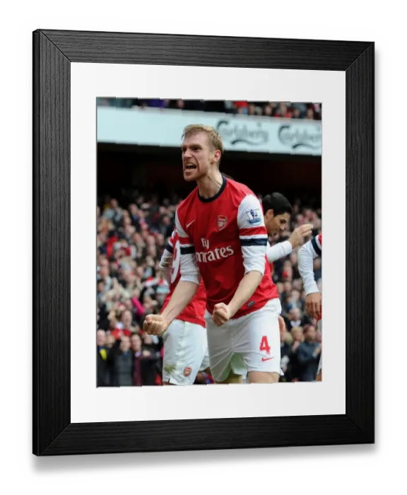 Framed Print : Per Mertesacker's Stunner: Arsenal's Thrilling 5-2 Victory Over Tottenham (2012-13) Framed Print : Per Mertesacker's Stunner: Arsenal's Thrilling 5-2 Victory Over Tottenham (2012-13)
