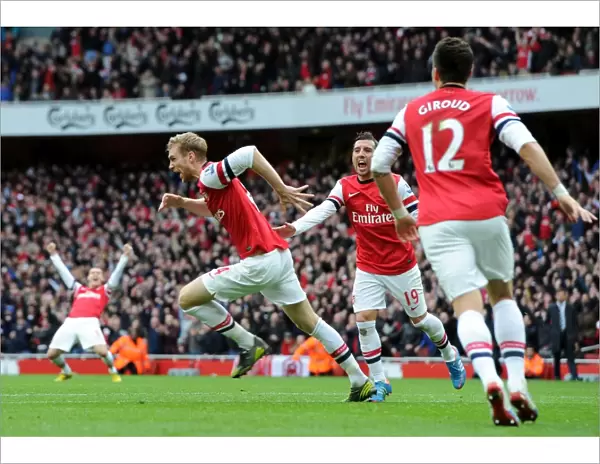 Per Mertesacker's Thrilling Goal: Arsenal's First in a 5-2 Victory over Tottenham
