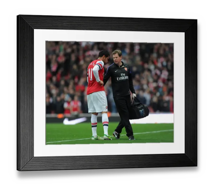 Framed Print : Andre Santos (Arsenal) with Colin Lewin the Arsenal Physio. Arsenal 5: 2 Tottenham Hotspur Framed Print : Andre Santos (Arsenal) with Colin Lewin the Arsenal Physio. Arsenal 5: 2 Tottenham Hotspur