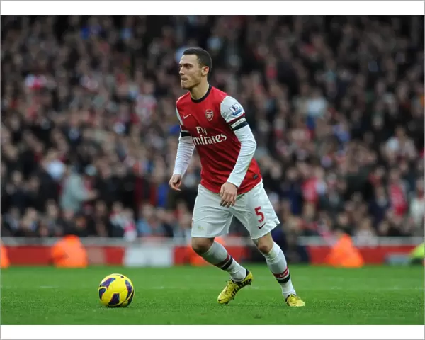 Thomas Vermaelen (Arsenal). Arsenal 5: 2 Tottenham Hotspur. Barclays Premier League