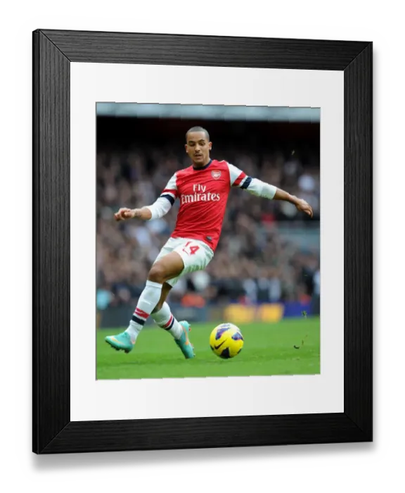 Framed Print : Theo Walcott in Action: Arsenal vs. Tottenham Hotspur, Premier League 2012-13