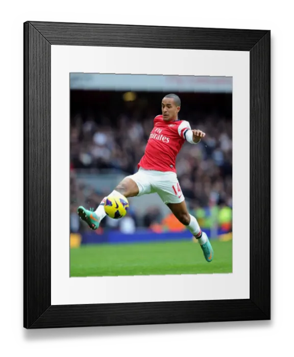 Framed Print : Theo Walcott in Action: Arsenal vs. Tottenham Premier League Clash 2012-13 Framed Print : Theo Walcott in Action: Arsenal vs. Tottenham Premier League Clash 2012-13