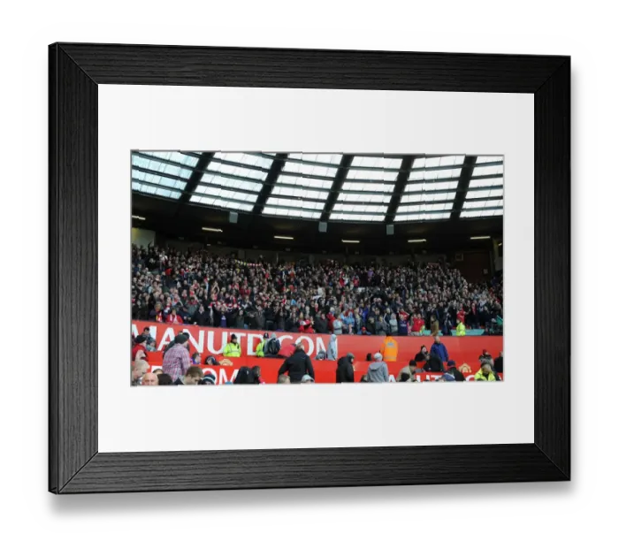Framed Print : Arsenal Fans at Old Trafford: Manchester United vs Arsenal, Premier League 2012-13