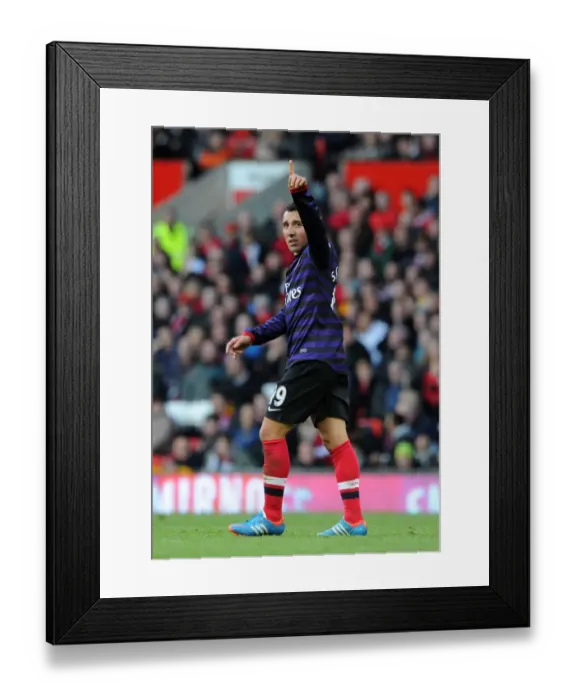 Framed Print : Santi Cazorla's Epic Goal: Arsenal's Triumph over Manchester United, Premier League 2012-13