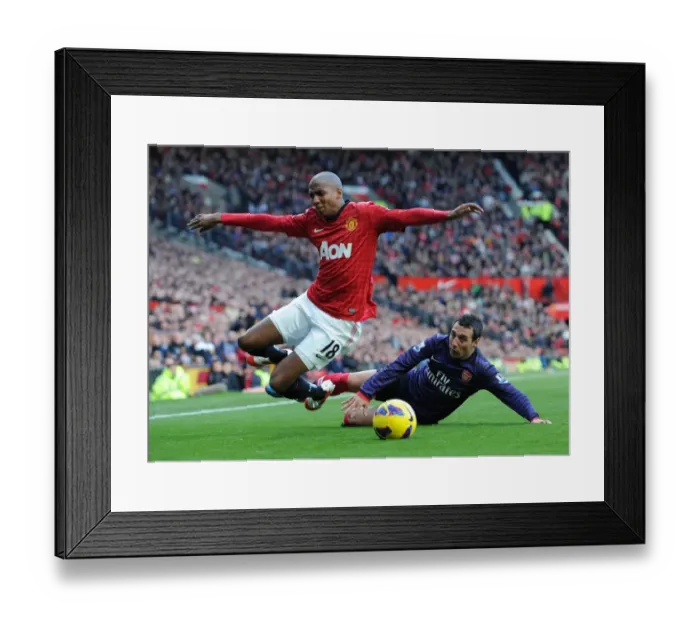 Framed Print : Clash of Talents: Cazorla vs. Young - Manchester United vs. Arsenal (2012-13)