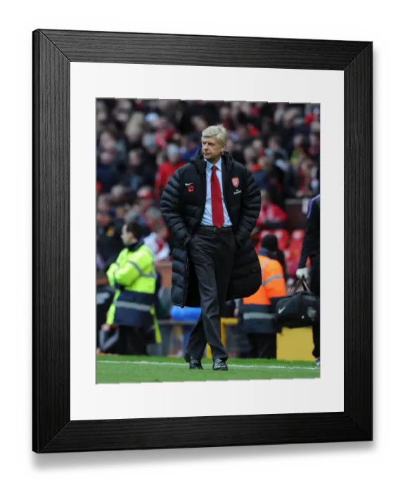 Framed Print : Arsene Wenger at Old Trafford: Manchester United vs. Arsenal (2012-13) Framed Print : Arsene Wenger at Old Trafford: Manchester United vs. Arsenal (2012-13)