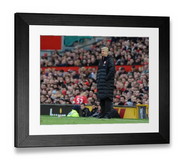 Framed Print : Arsene Wenger at Old Trafford: Battle of the Titans (Manchester United vs. Arsenal, 2012-13)