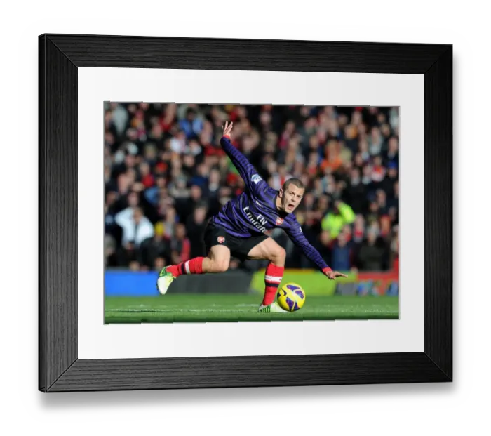 Framed Print : Jack Wilshere: Arsenal Star in Manchester United Showdown (2012-13)