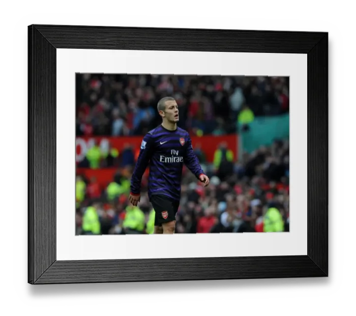 Framed Print : Jack Wilshere: Arsenal Star at Old Trafford Against Manchester United (2012-13) Framed Print : Jack Wilshere: Arsenal Star at Old Trafford Against Manchester United (2012-13)