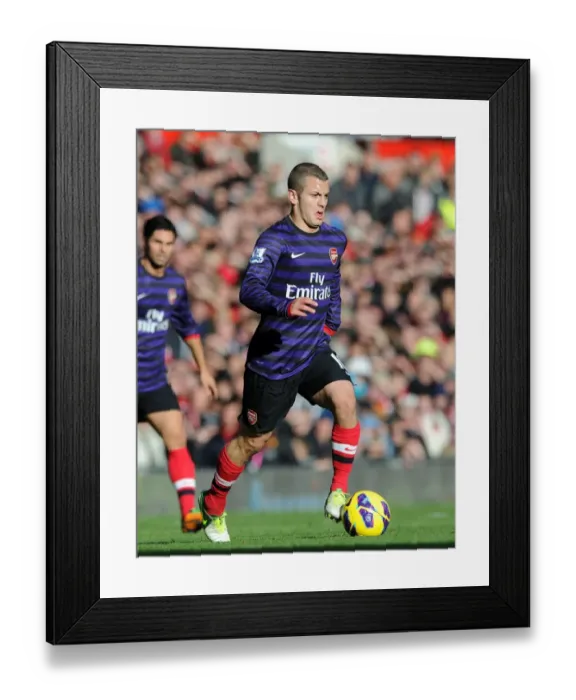 Framed Print : Jack Wilshere: Battle at Old Trafford - Manchester United vs. Arsenal (2012-13)