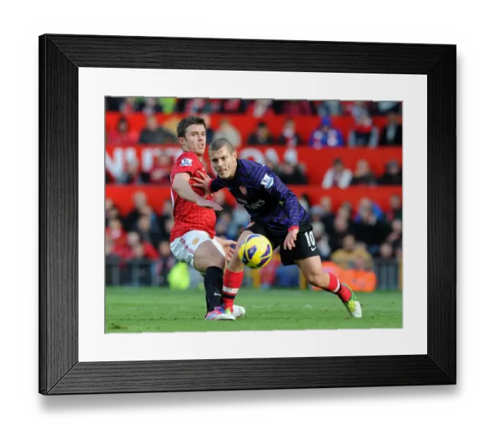 Framed Print : Clash of Midfield Titans: Wilshere vs Carrick (Manchester United vs Arsenal, 2012-13) Framed Print : Clash of Midfield Titans: Wilshere vs Carrick (Manchester United vs Arsenal, 2012-13)