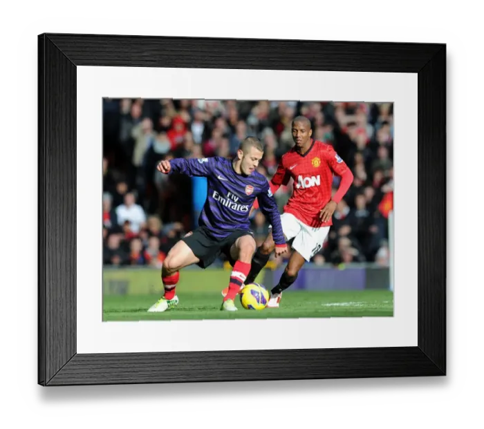 Framed Print : Clash at Old Trafford: Wilshere vs. Young