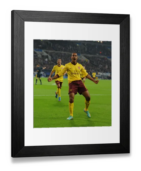 Framed Print : Theo Walcott's Stunner: Arsenal's First Goal vs. Schalke 04 in 2012-13 Champions League