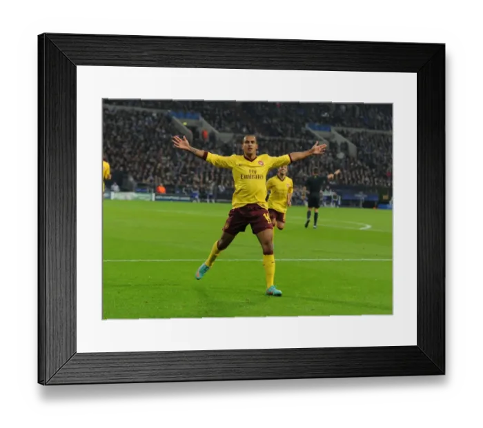 Framed Print : Theo Walcott's Strike: Arsenal's Triumph over Schalke 04 in the Champions League (2012-13)