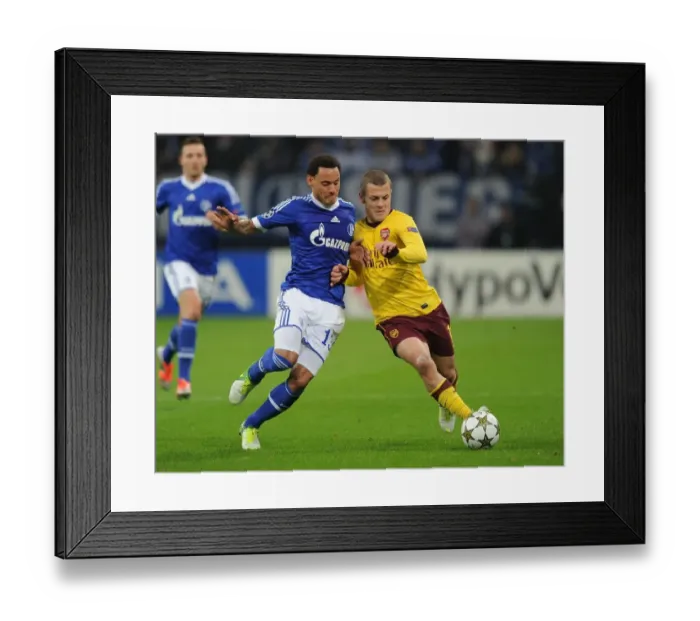 Framed Print : Clash of Midfield Titans: Jack Wilshere vs. Jermaine Jones - Schalke 04 vs. Arsenal FC, UEFA Champions League, 2012 Framed Print : Clash of Midfield Titans: Jack Wilshere vs. Jermaine Jones - Schalke 04 vs. Arsenal FC, UEFA Champions League, 2012