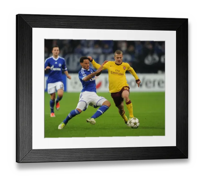 Framed Print : Clash of Midfield Titans: Jack Wilshere vs. Jermaine Jones, Arsenal FC vs. Schalke 04, UEFA Champions League, 2012 Framed Print : Clash of Midfield Titans: Jack Wilshere vs. Jermaine Jones, Arsenal FC vs. Schalke 04, UEFA Champions League, 2012